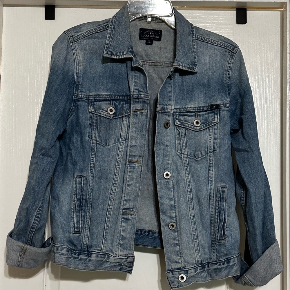 Lucky Brand Light Blue Denim Jean Jacket, EUC